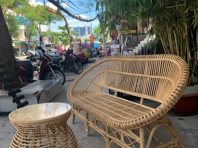 Bàn ghế mây sen 4