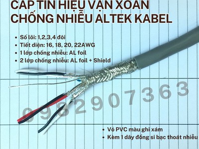 Cáp tín hiệu vặn xoắn AWG chuyên dùng cho công nghiệp 2