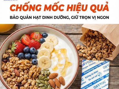 Gói chống mốc OXYTOC có an toàn để bảo quản thực phẩm không 0