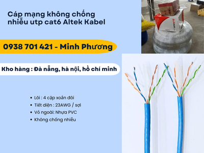 Cáp mạng không chống nhiễu utp cat6 Altek Kabel Gia Lai, Đắk Lắk, Lâm Đồng 2
