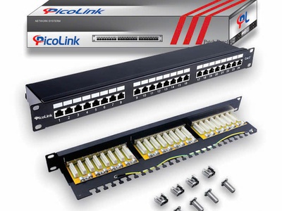 Patch Panel CAT6A 24 Port, PicoLink PL-S1U24-C6A hàng chính hãng tốt cho dự án cocq vat. 5