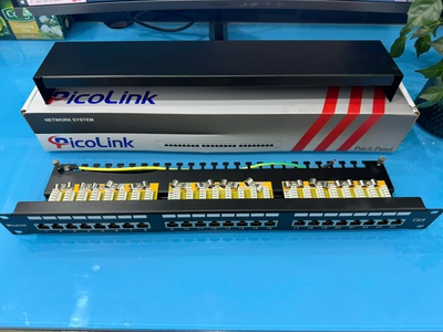 Patch Panel CAT6A 24 Port, PicoLink PL-S1U24-C6A hàng chính hãng tốt cho dự án cocq vat. 9
