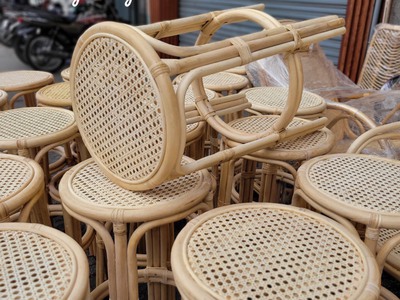 Ghế bar cao mây tự nhiên 1