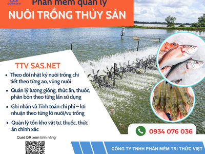 Phần mềm quản lý vùng nuôi, ao nuôi thủy hải sản 0