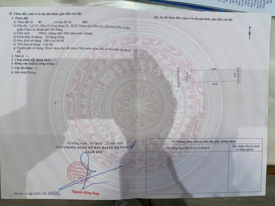 Bán lô đất đường phù đổng - hoà xuân -cẩm lệ, dt 100m2 giá 4ty550 lh 0942992361 0