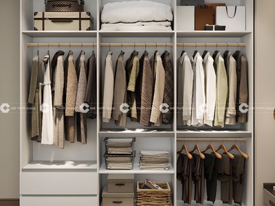 Tủ Quần Áo TAM072 Màu Trắng Hiện Đại 0