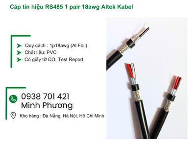 Cáp tín hiệu RS485 1 pair 18awg Altek Kabel Khánh Hòa, Ninh Thuận, Bình Thuận 2