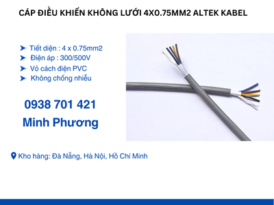Dây cáp điện không lưới 4x0.75mm2 Altek Kabel Đắk Lắk, Đắk Nông, Lâm Đồng 2