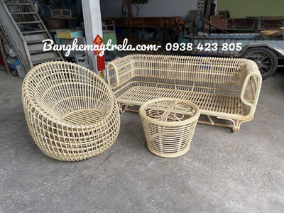 Bàn ghế mây nhỏ gọn phòng khách 3