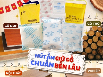Gói hút ẩm bảo quản Gỗ , gỗ nội thất 0