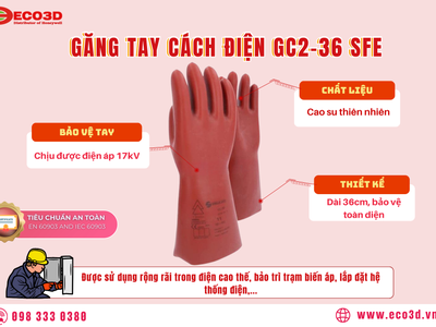 Găng tay cách điện GC2-36 SFE   An toàn tuyệt đối trong môi trường điện cao áp 0