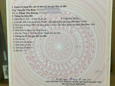 Cơ hội đầu tư đất vị trí đẹp tại trung châu a, đan phượng, hà nội - sổ đỏ riêng, ô tô đỗ cửa 3