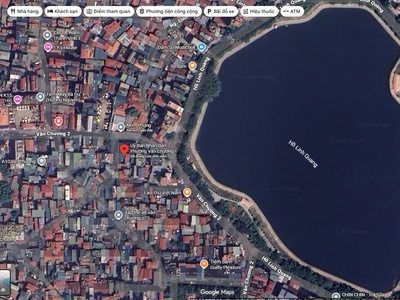 Bán nhà gần hồ đường 2 ô tô, ngõ thông, 418m2, mặt tiền 11,68m, giá 215 triệu 2