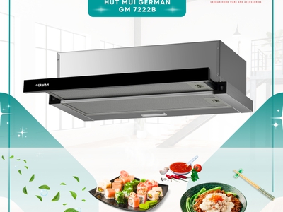 Hút mùi GERMAN GM7222B hút sạch mùi đồ ăn khu bếp 0