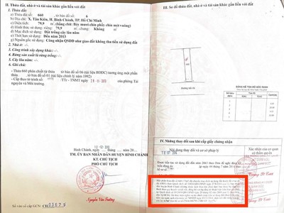 Cần bán 80m2 đất thổ cư hẻm xe tank 2