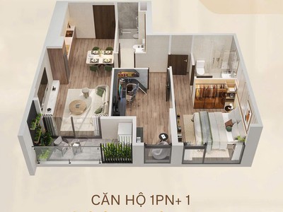 Chính chủ cần bán cc masteri trinity square, dt 60,4 m2, 2pn, 2wc, văn giang, hưng yên 1
