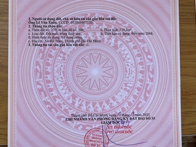 Cần bán lô đất hồ tràm cách biển 500m 3