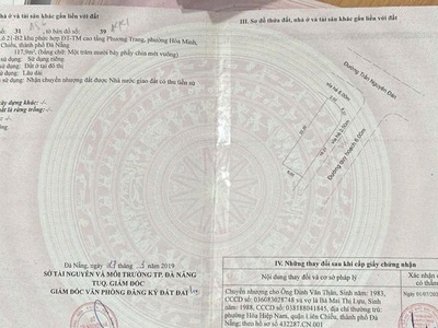 Bán đất lô góc 2mt đường trần nguyên đán   hòa minh 24 0