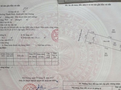 Bán nhà ngõ 160 Vũ Hựu, ph Thanh Bình, TP Hải Dương, 79m2, mt hơn 4m, 4 ngủ, ngõ oto 8