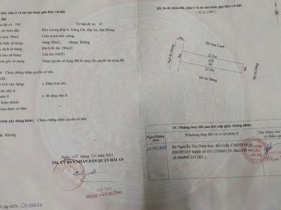 Cần bán lô đất ngõ thông từ 172 - 200 Cát Linh 90m2 giá chỉ 24tr/m2 2