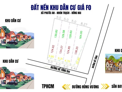 Bán đất nền khu dân cư xã phước an nhơn trạch   full thổ cư   giá f0 1