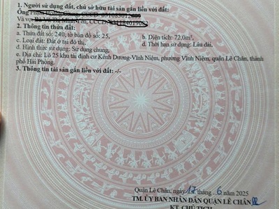 Đất phân lô đối diện aeon - vĩnh niệm, 72m, đường 12m, giá 10.44 tỉ cực đẹp 2