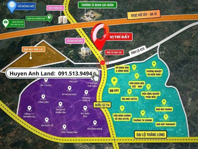  hơn 1 tỷ   sở hữu ngay đất lõi đô thị hòa lạc  0