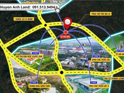  hơn 1 tỷ   sở hữu ngay đất lõi đô thị hòa lạc  1