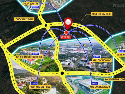 Đẹp và rẻ nhất đồng trạng -hoà lạc. cắt 500 triệu 100,3m2 - mt 8,2m còn nhỉnh 3 tỷ - 700m ra đhqg 2