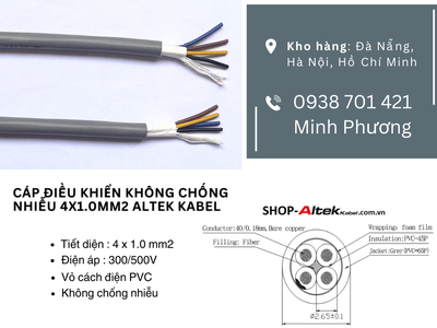 Cáp tín hiệu không chống nhiễu Altek Kabel 4x1.0mm2 Quảng Nam, Quảng Ngãi, Bình Định 1