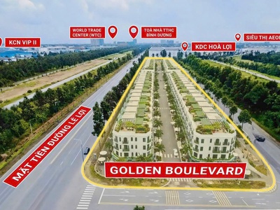 Sh0phouse 2 mặt tiền   trục đường lê lợi 40m   trung tâm tp mới bình dương 0