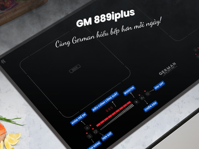 Bếp từ đôi GERMAN GM 68iPlus   Nấu nhanh, tiết kiệm, an toàn tuyệt đối 0