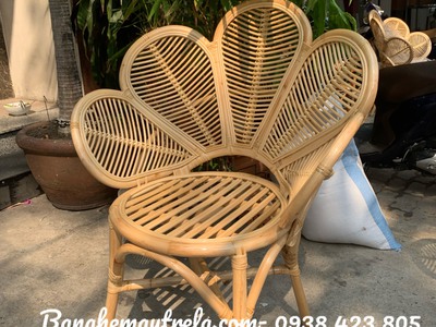 Ghế mây tự nhiên cánh hoa 6