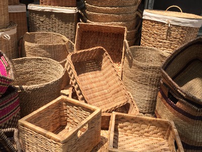 Khay mây để đồ 2