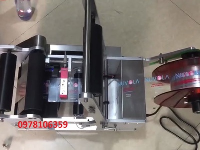 Máy dán nhãn chai tròn, máy dán tem nhãn decal, máy dán nhãn chai pet- hủ nhựa 2