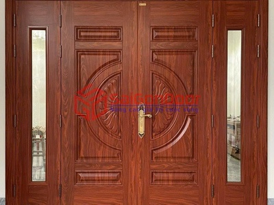 Cửa thép vân gỗc 4 cánh 1