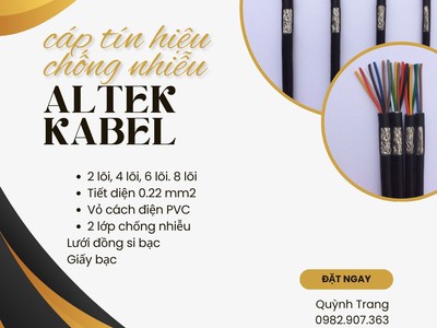 Cáp tín hiệu lõi đồng 0.22mm, chống nhiễu Altek 2