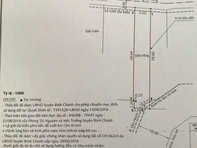 Cần bán 157m2 đát thổ cư hẻm xe hơi tân kiên 2