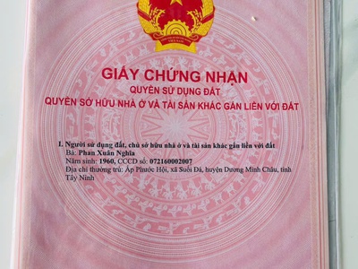 Đất  đẹp- giá tốt- cần bán nhanh đất tại xã suối đá, dương minh châu, tây ninh 0