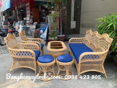 Sofa mây tre đan hiện đại 0