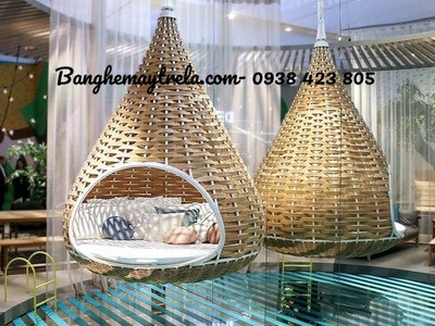 Bàn ghế mây nhựa ngồi ngoài trời 6