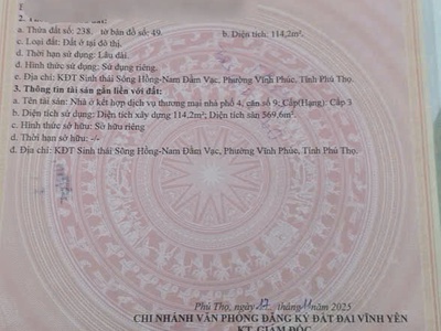 Bán nhà mặt phố Lý Nam Đế, Nam Đầm Vạc, Vĩnh Yên, Vĩnh Phúc. Giá chỉ 10.5 tỷ 1