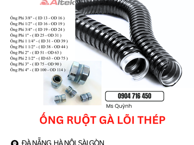 Ống ruột gà lõi thép D16,D20,D25,D32 Đà Nẵng, Hà Nội, Sài Gòn 2
