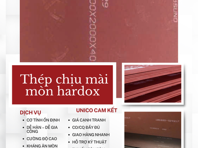 UNICO chuyên cung cấp thép chịu mài mòn hardox 0