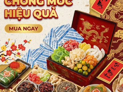 Gói chống mốc OXYTOC hoạt động thế nào trong bao bì bánh mứt 0