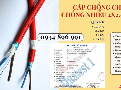 Cáp Chống Cháy Chống Nhiễu 2x2.5 Mm2 Sẵn Đà Nẵng, Hồ Chí Minh, Hà Nội 2