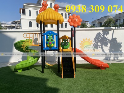 Bộ cầu trượt liên hoàn trẻ em, cầu trượt xích đu liên hoàn 0