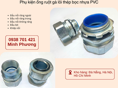 Phụ kiện ống ruột gà lõi thép bọc nhựa PVC sẵn kho Đà Nẵng, Hà Nội, Hồ Chí Minh 1