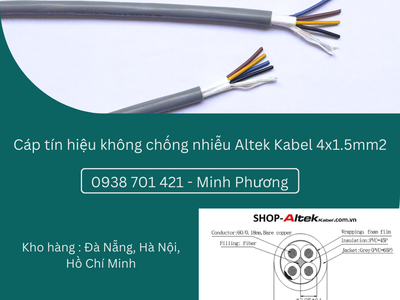 Cáp điều khiển không lưới chống nhiễu 4x1.5mm2 Altek Kabel  Phú Yên, Khánh Hòa, Ninh Thuận 1