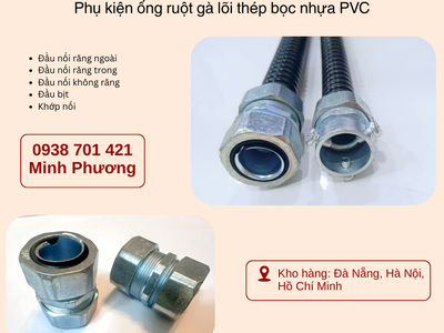 Phụ kiện ống ruột gà lõi thép bọc nhựa PVC sẵn kho Đà Nẵng, Hà Nội, Hồ Chí Minh 3